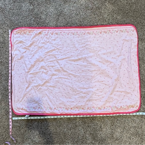 Vintage 1999 Gymboree Reversible Baby Quilt – Pink Floral & Gingham – One Size - Picture 1 of 7